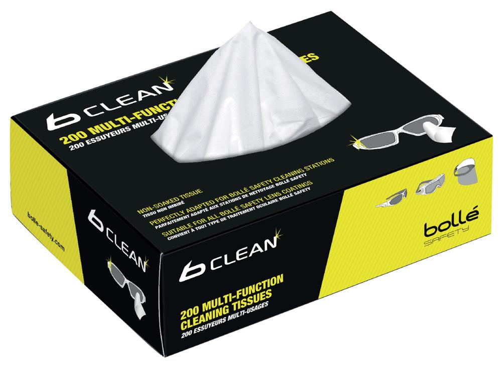 Bolle lens cleaning tissue - 200 box - use as refill for BOB600 #B400