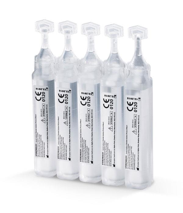 Eyewash sterile sodium chloride solution pod 20ml (pack 25)