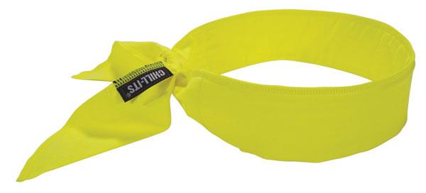 Ergodyne yellow evaporating cooling work bandana #EY6702