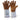 Brown leather heat-resistant cotton/canvas lined premium gauntlet - 10 pair