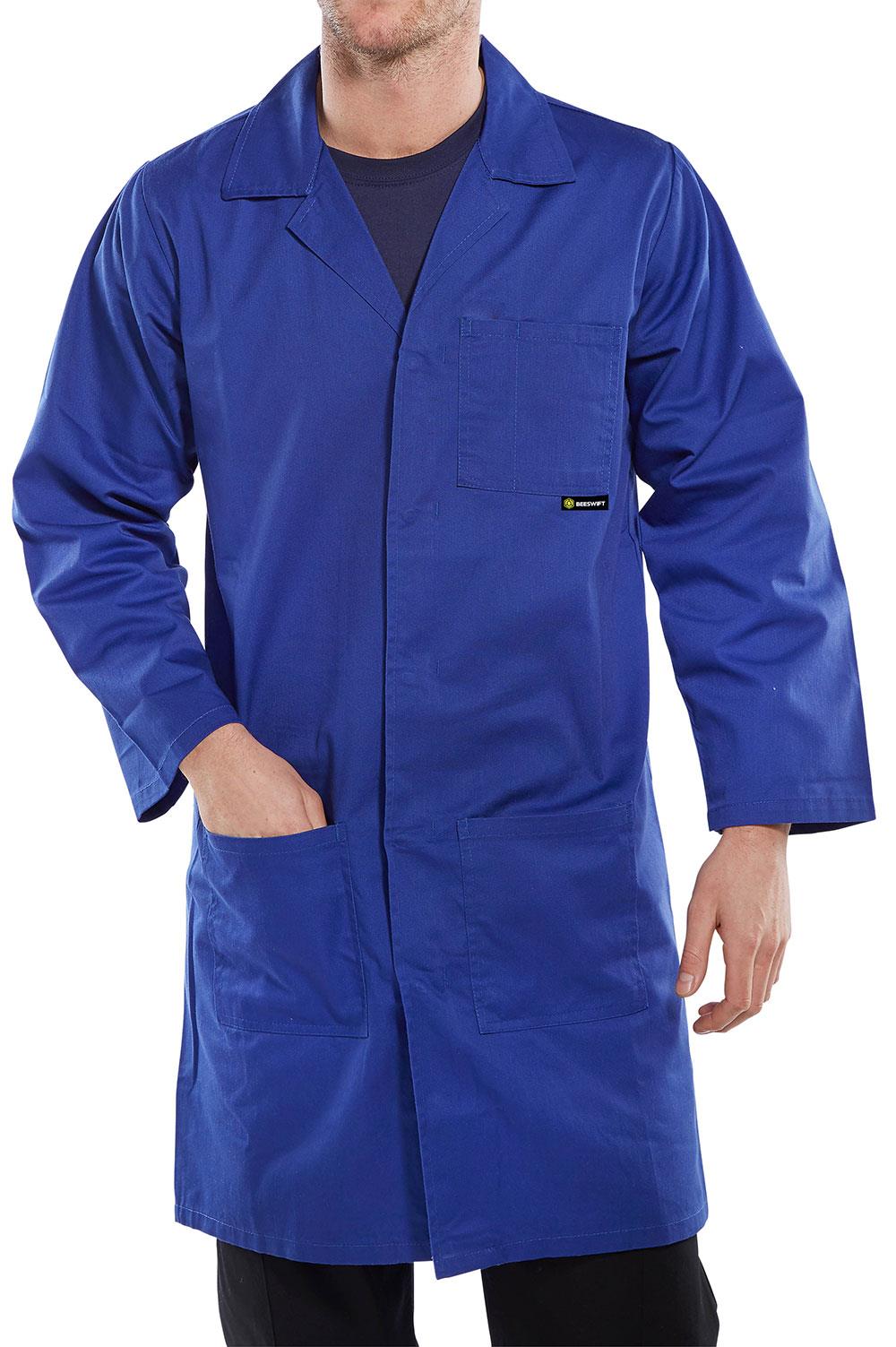 Royal polycotton three pocket lab warehouse coat