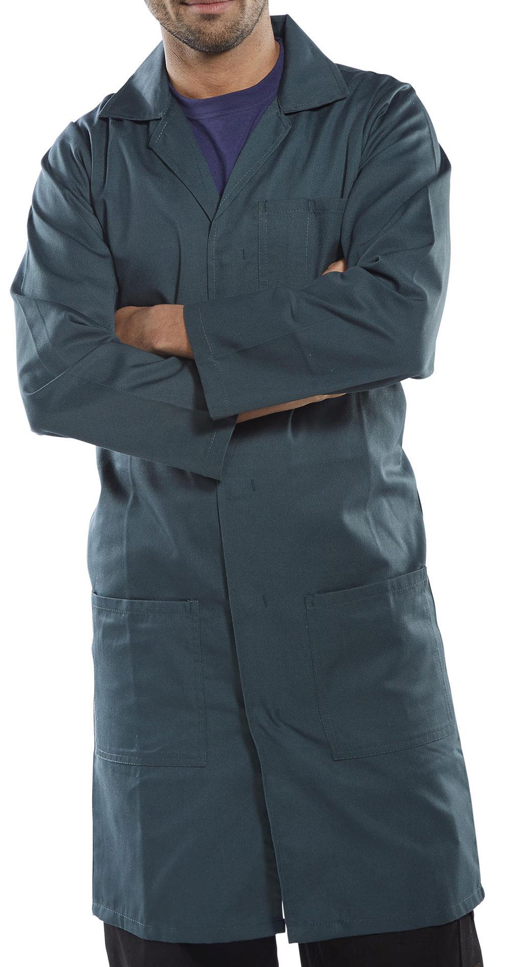 Spruce polycotton three pocket lab warehouse coat