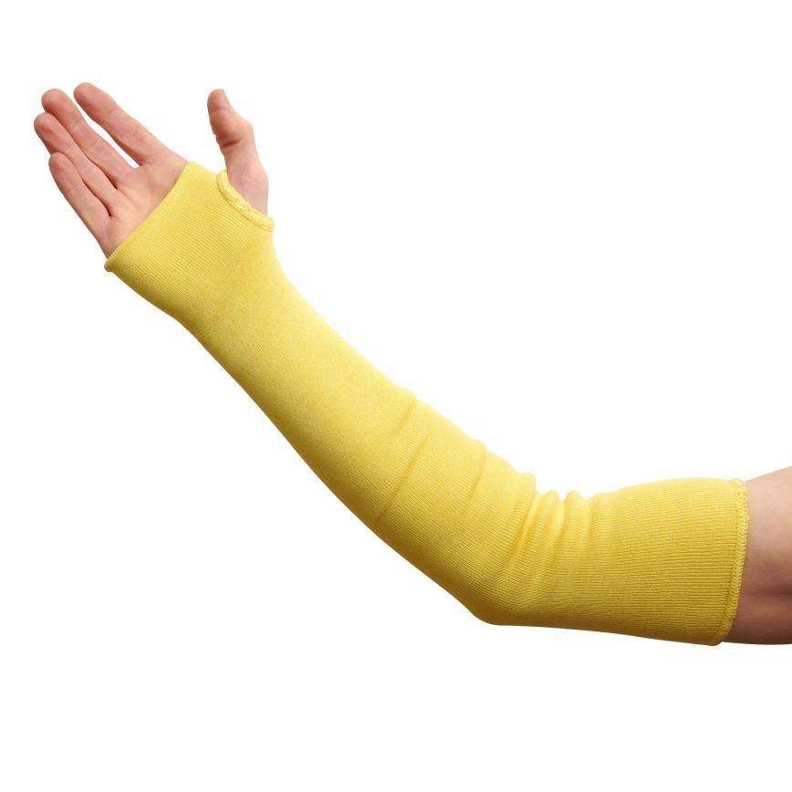 Warrior yellow 13G HPPE/Glass liner size 22, protective cut B sleeve #0112DWSL060