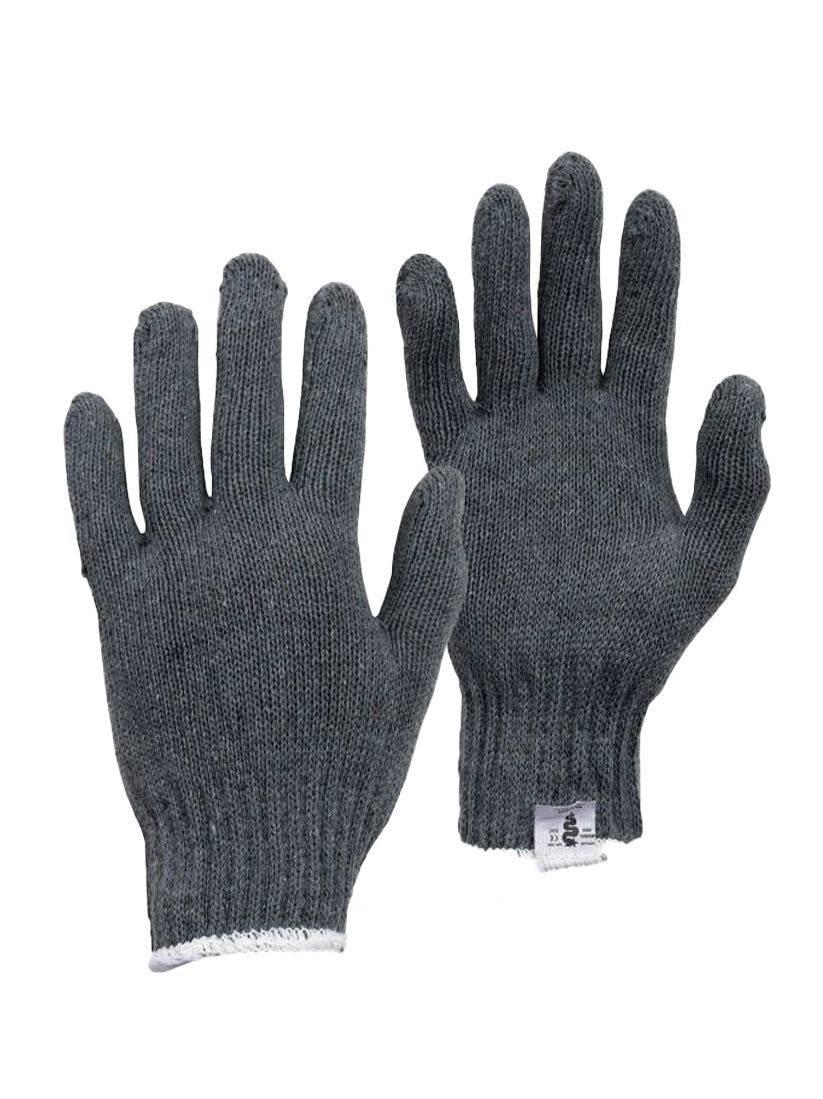 Warrior grey mixed fibre polycotton knitted glove - 12 pairs #GL240
