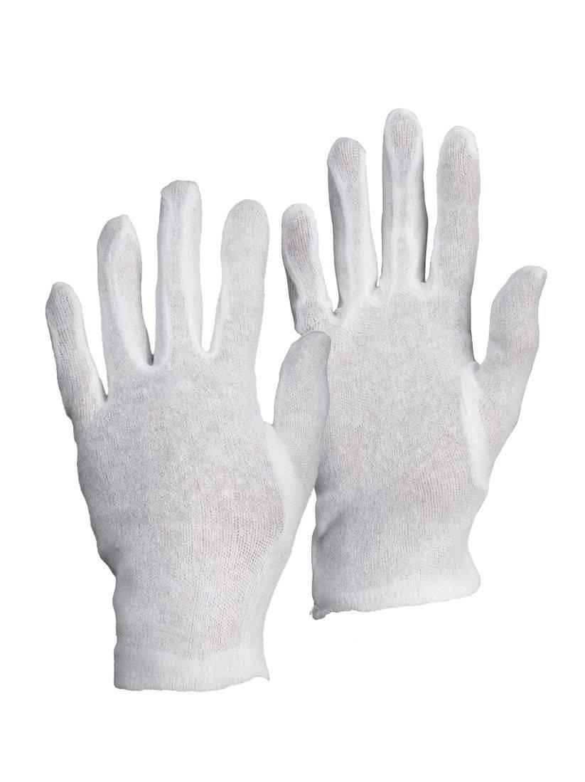 Warrior bleached cotton stockinette men's knit-wrist gloves (12 pairs)