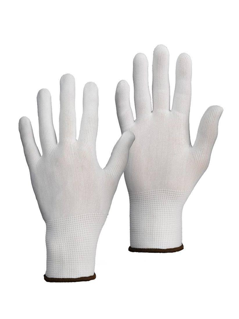 Warrior white uncoated polyester silicone free liner glove - pack 12 pairs #GL185