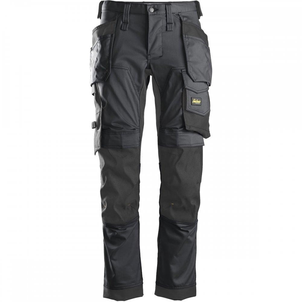 Snickers grey/black all-ways stretch holster pocket work trousers #6271