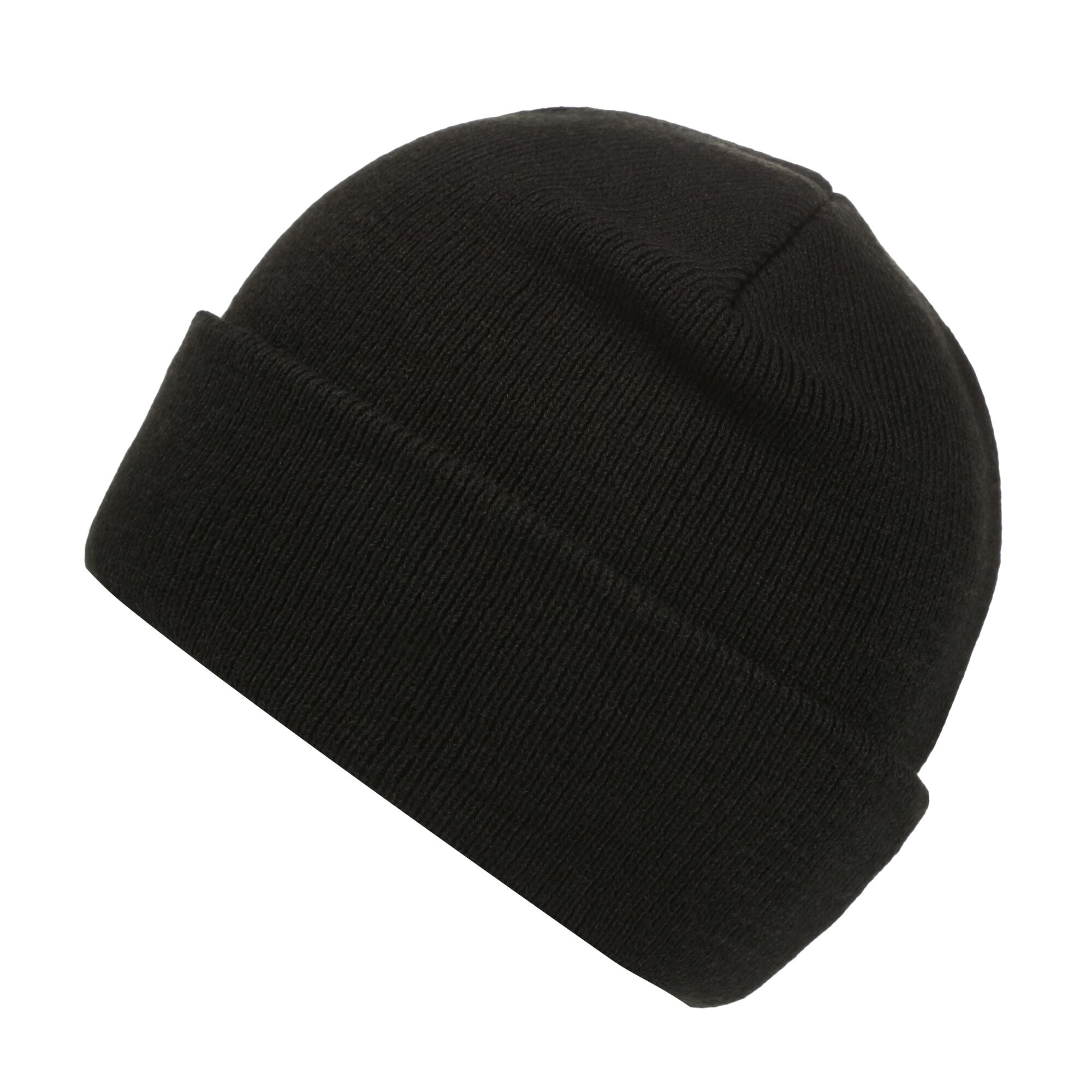 Regatta Axton black unisex ribbed cuffed beanie hat #TRC325