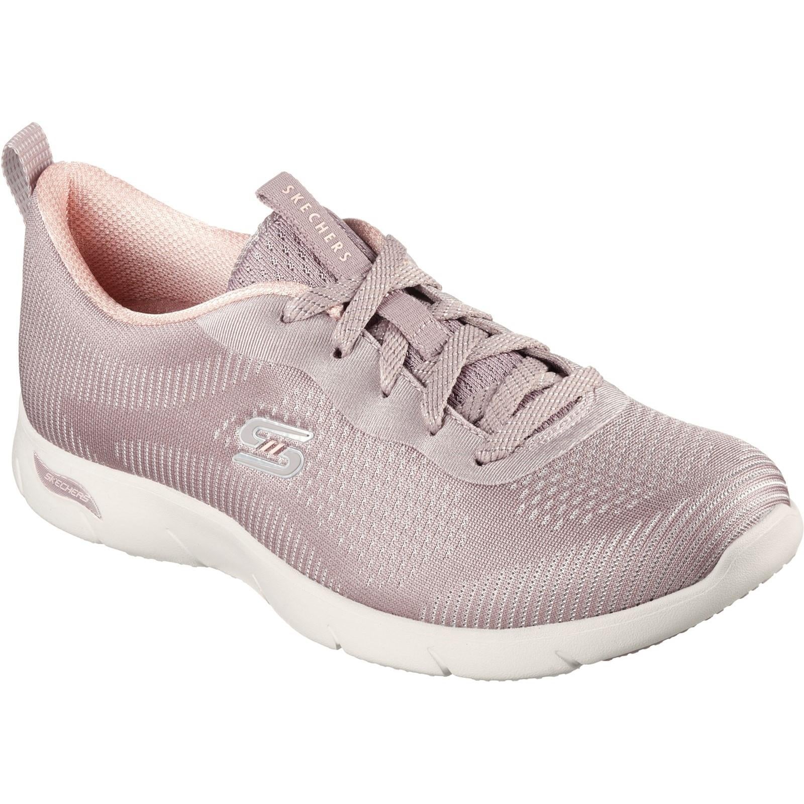 Skechers Arch-Fit Refine Classy Doll women's taupe vegan arch-support trainer #SK104390