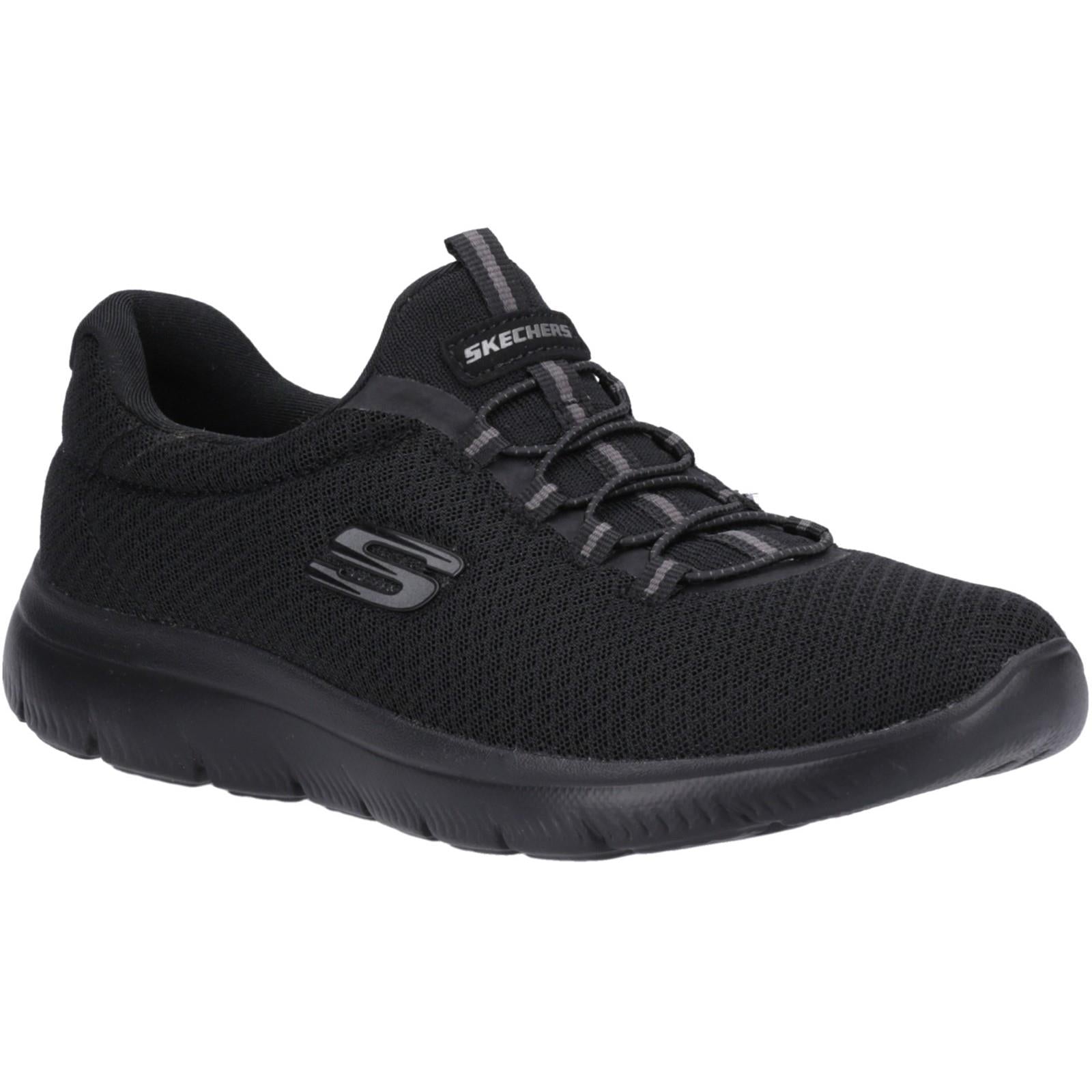 Skechers Summits women's black memory-foam slip-on trainer #SK12980