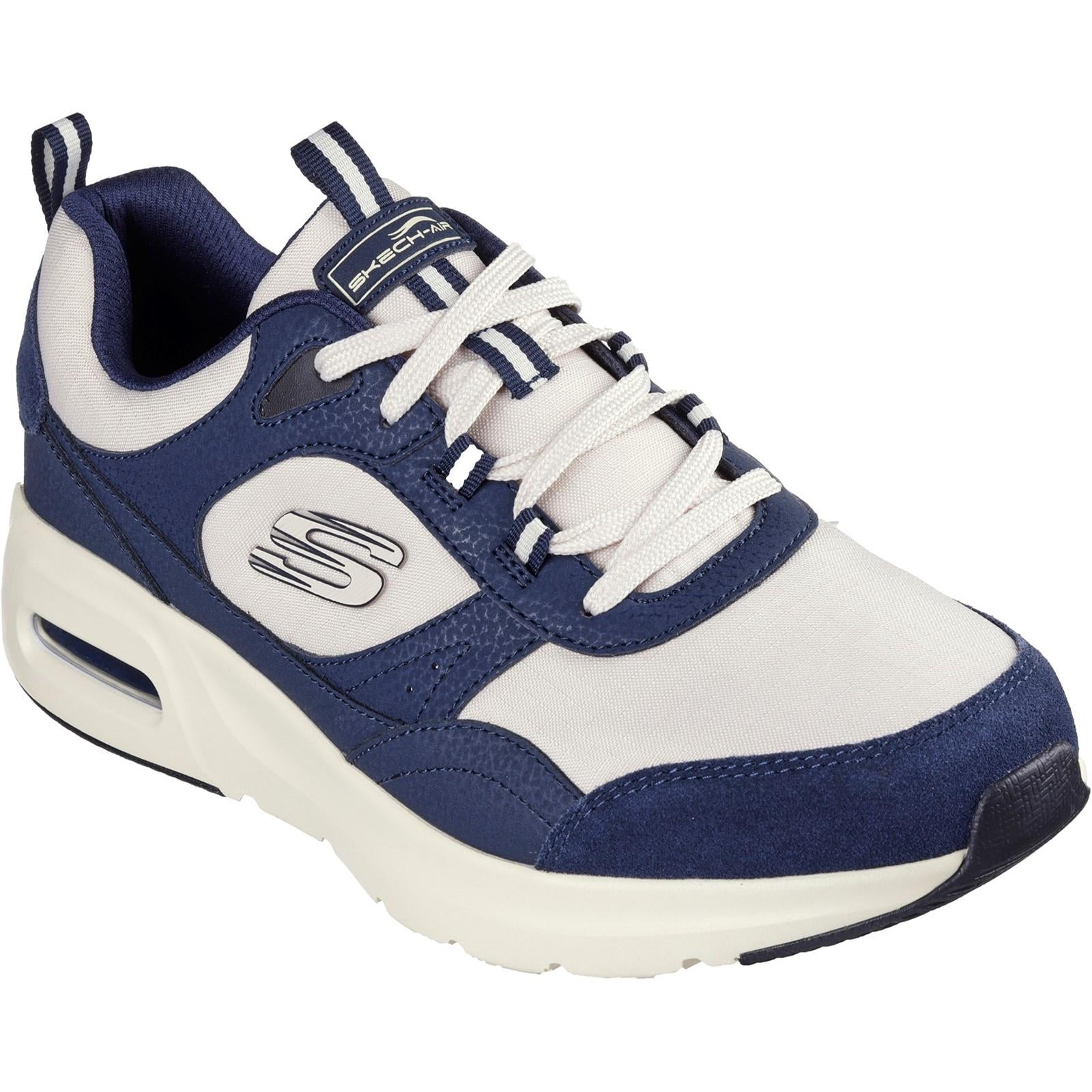 Skechers Skech-Air Court Yatton men's navy memory-foam retro trainer #SK232648