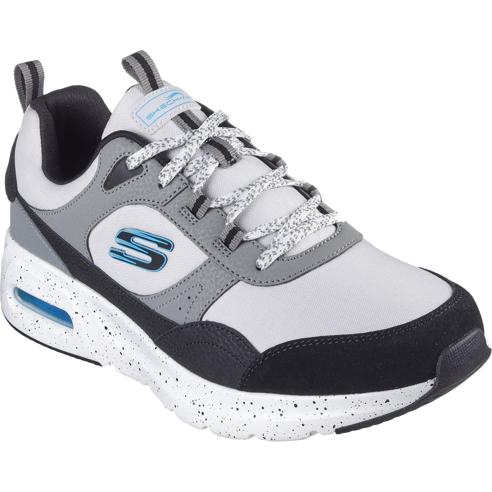 Skechers Skech-Air Court Yatton men's grey memory-foam retro trainer #SK232648