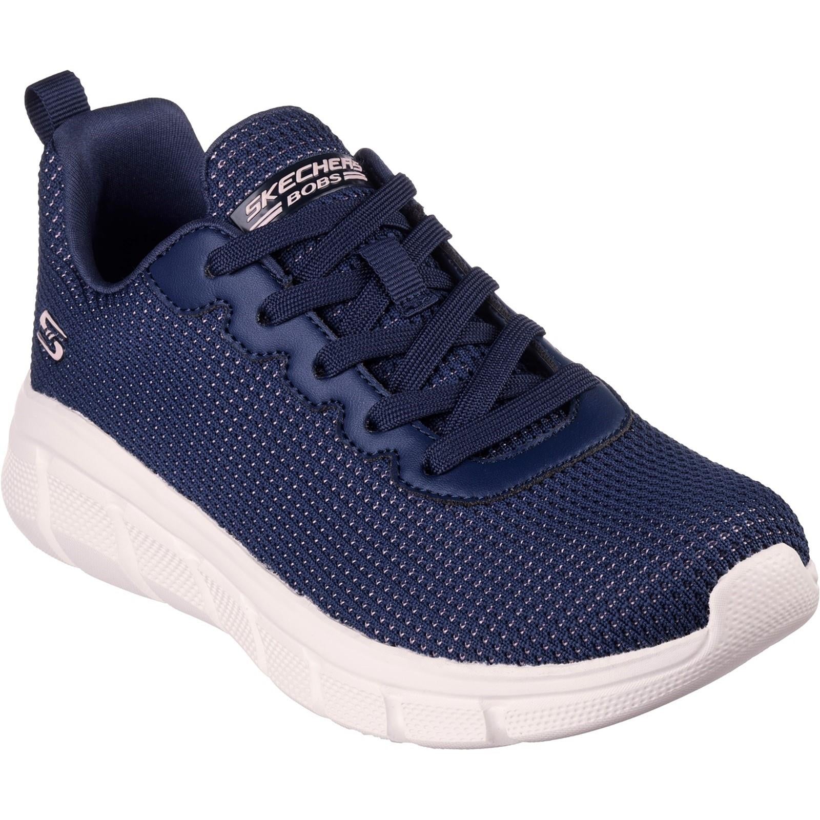 Skechers Bobs Sport B Flex Visionary Essence women's navy vegan machine-washable trainer #SK117346