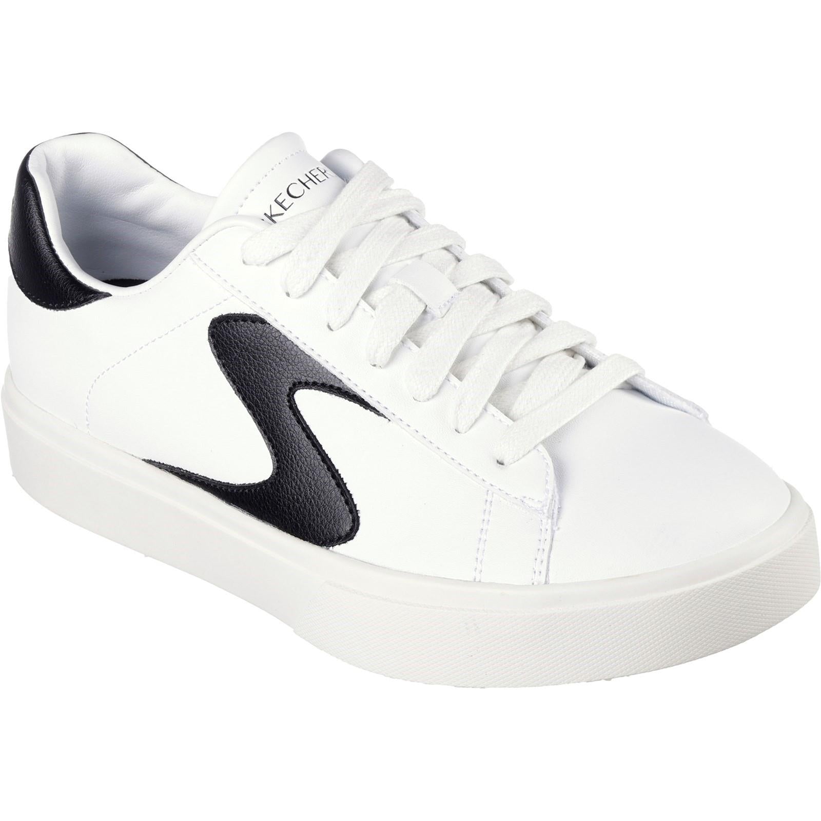 Skechers Eden LX Beaming Glory women's white/black machine-washable trainer #SK185016