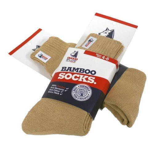 Steel Blue sand bamboo anti-bacterial anti-odour thick comfort socks (pair)