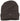 Unisex black polyester fleece Thinsulate lined knitted watch cap beanie