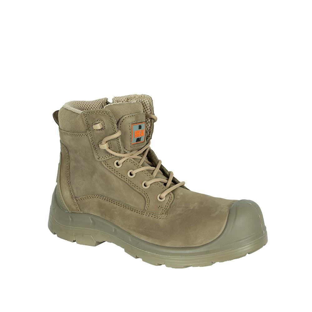 Unbreakable Desert Storm S3 stone nubuck composite toe/midsole side zip work safety boot U135
