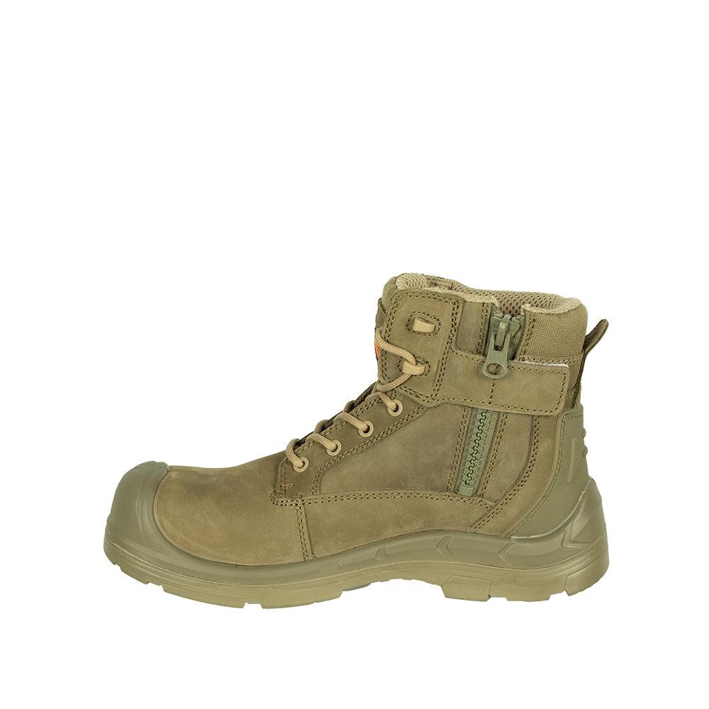 Unbreakable Desert Storm S3 stone nubuck composite toe/midsole side zip work safety boot U135
