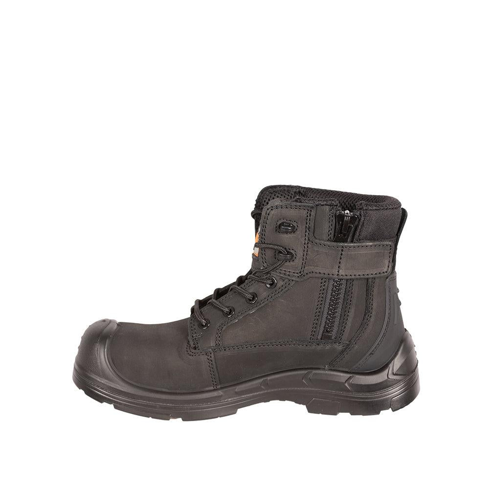 Unbreakable Desert Storm S3 black leather composite toe/midsole side zip work safety boot U136