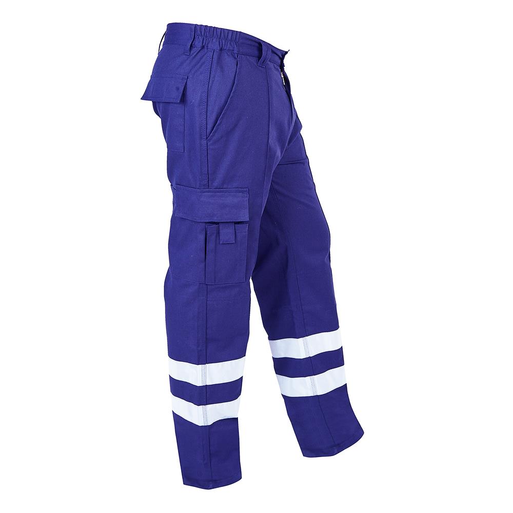 Himalayan Titanium royal blue high visibility combat work trousers H833