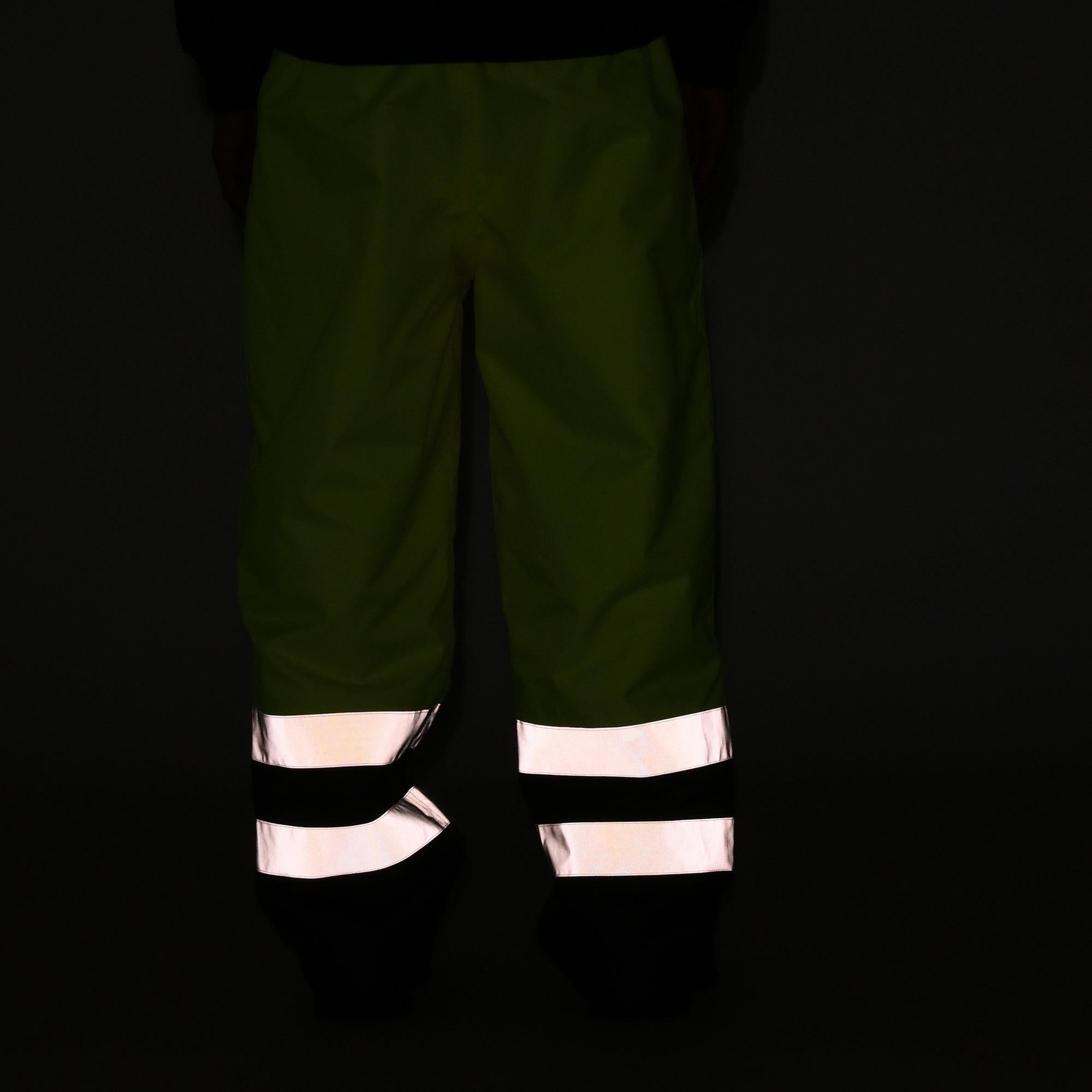 Regatta Hi-Vis Pro yellow two tone waterproof insulated work overtrousers TRJ523