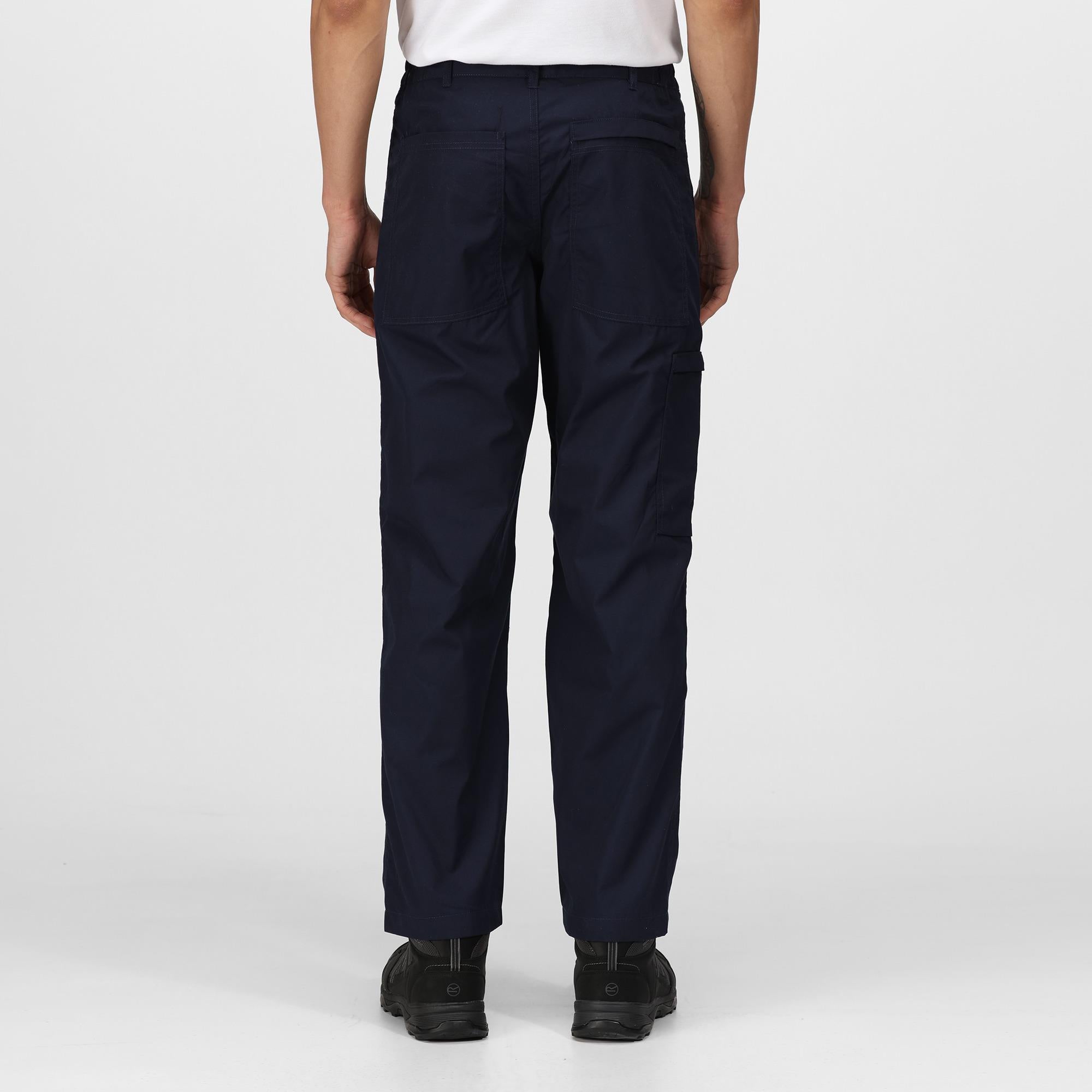 Regatta Lined Action navy men's water-repellent warm-insulated multi-pocket work  trouser #TRJ331