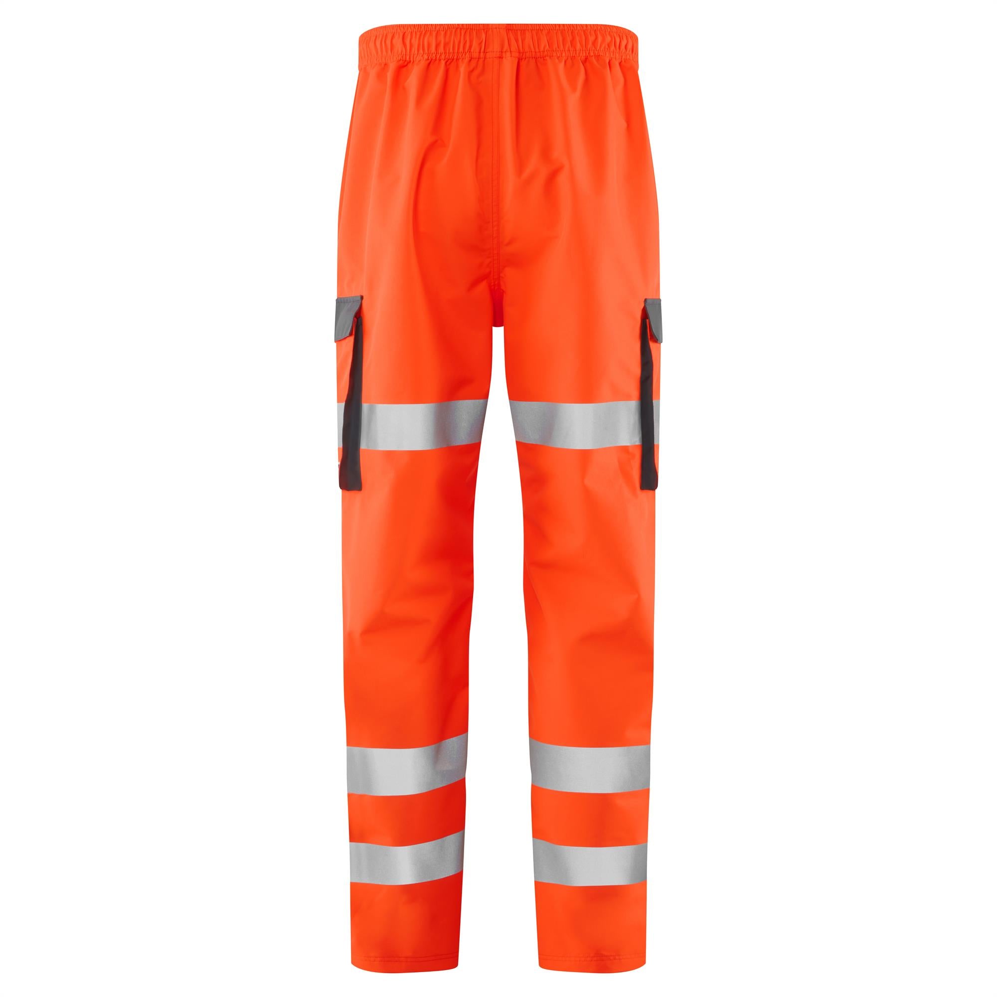 Leo Westleigh EcoViz womens orange high visibility breathable overtrousers #L07