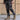 Unbreakable grey/black multi pocket holster stretch work trousers U238