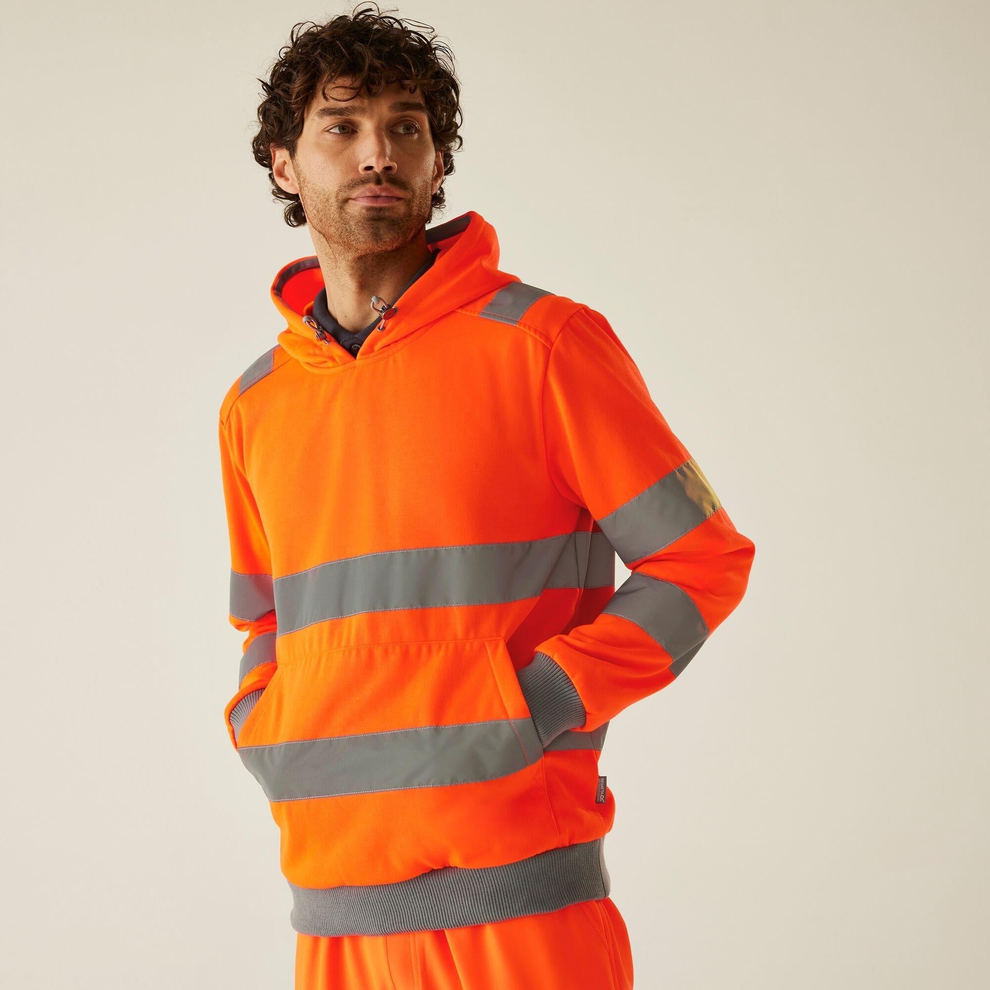 Regatta Pro high visibility orange hoodie work hooded sweatshirt
