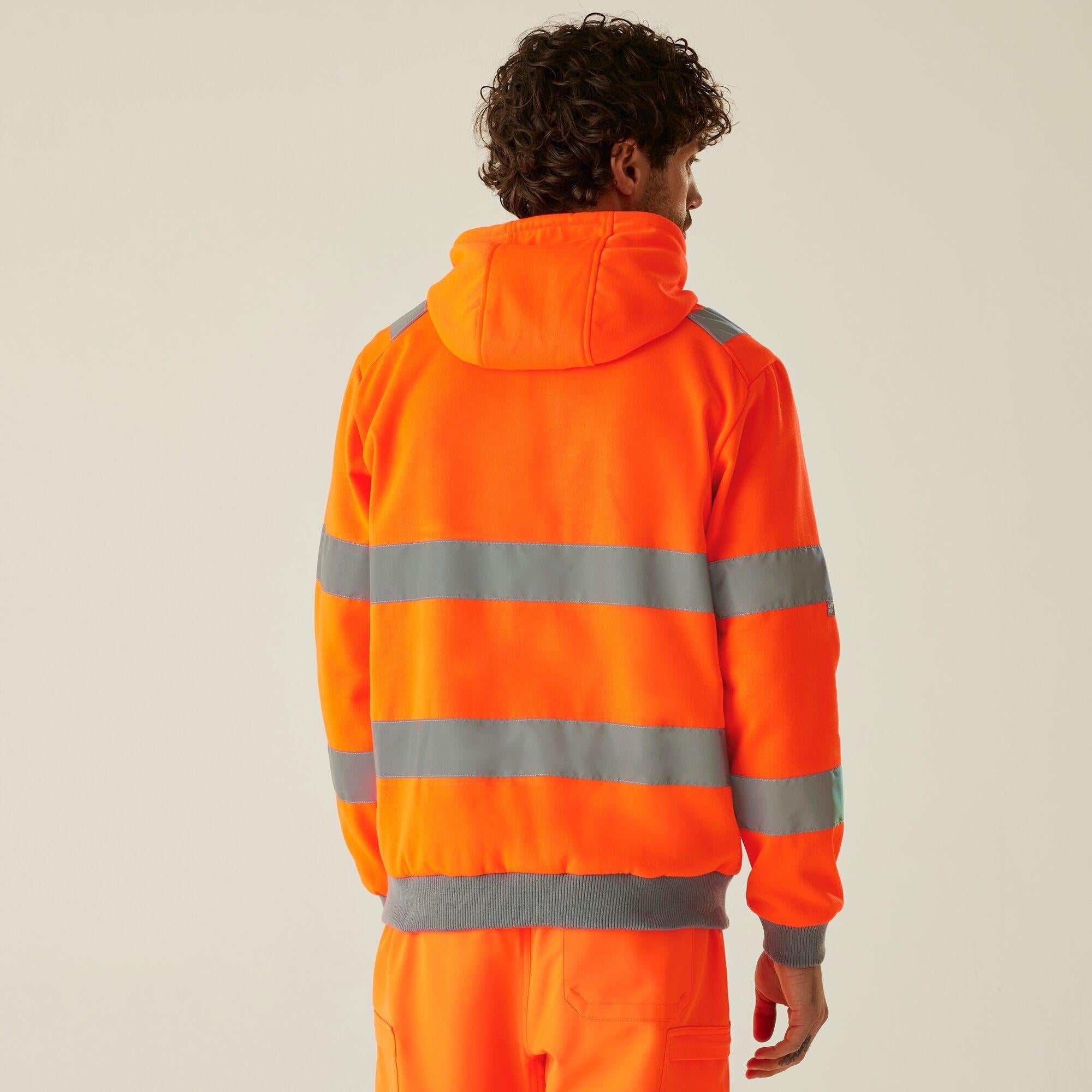 Regatta Pro high visibility orange hoodie work hooded sweatshirt