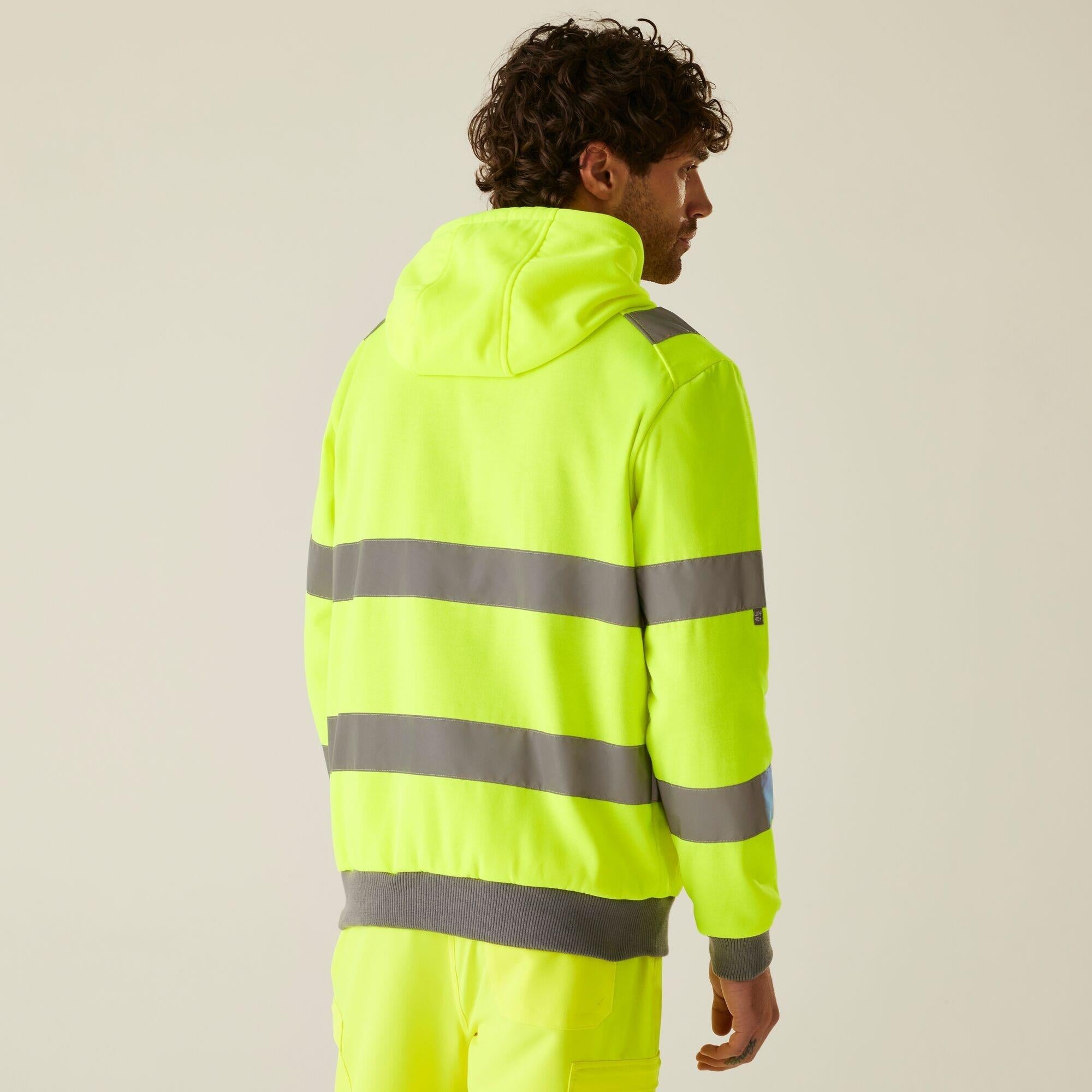 Regatta Pro high visibility yellow hoodie work hooded sweatshirt