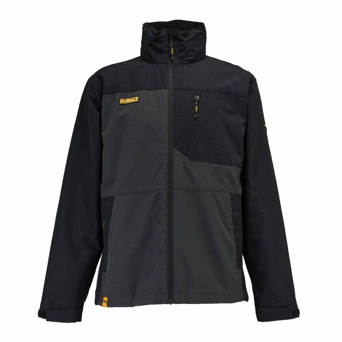 DeWalt Southampton men's black/grey waterproof foldaway-hood jacket