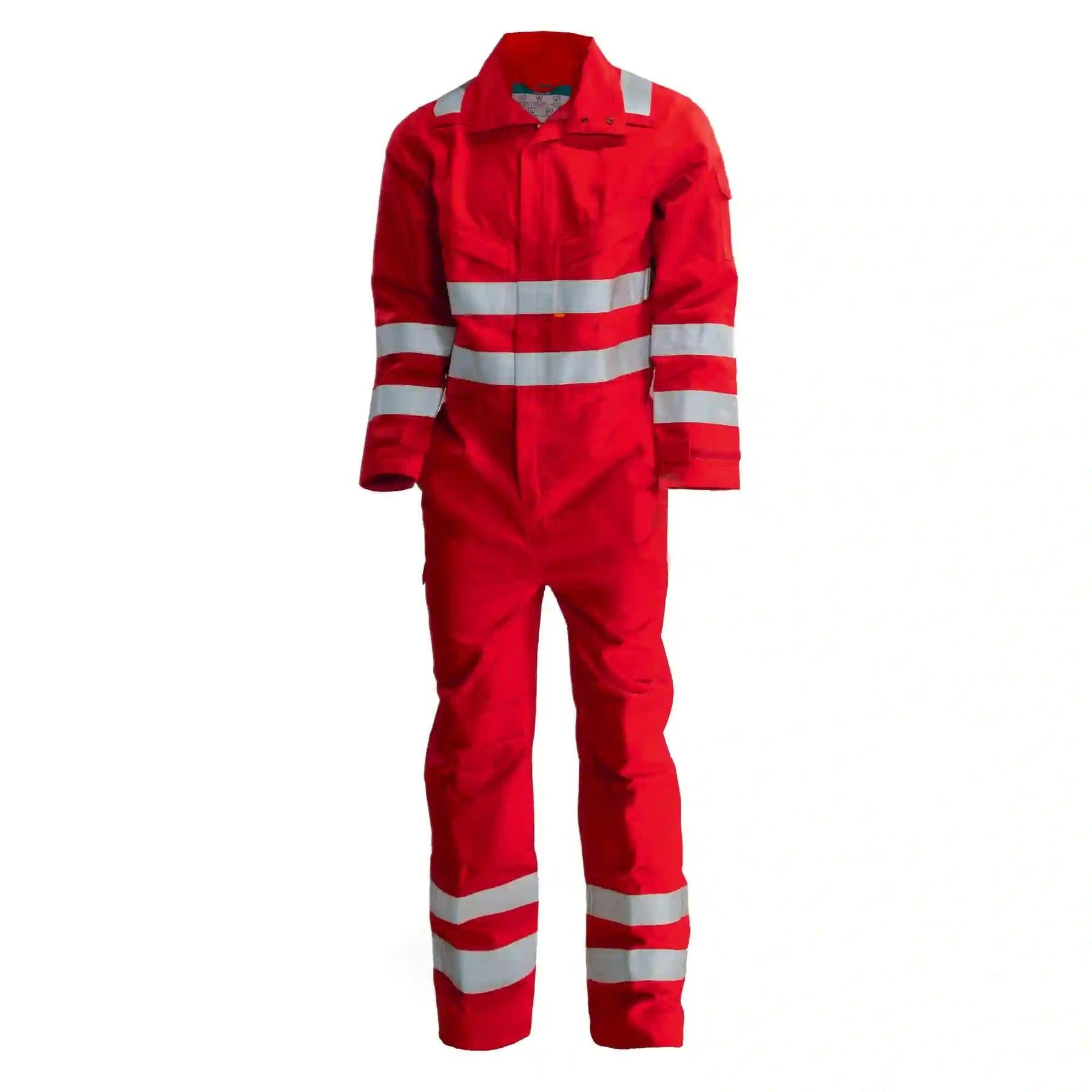 Himalayan red high visibility flame resistant work coveralls HR50