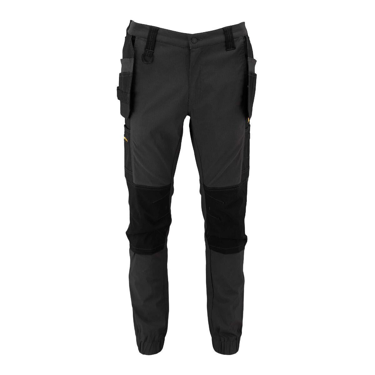DeWalt Pritchard grey/black holster pocket elasticated hem stretch work trousers