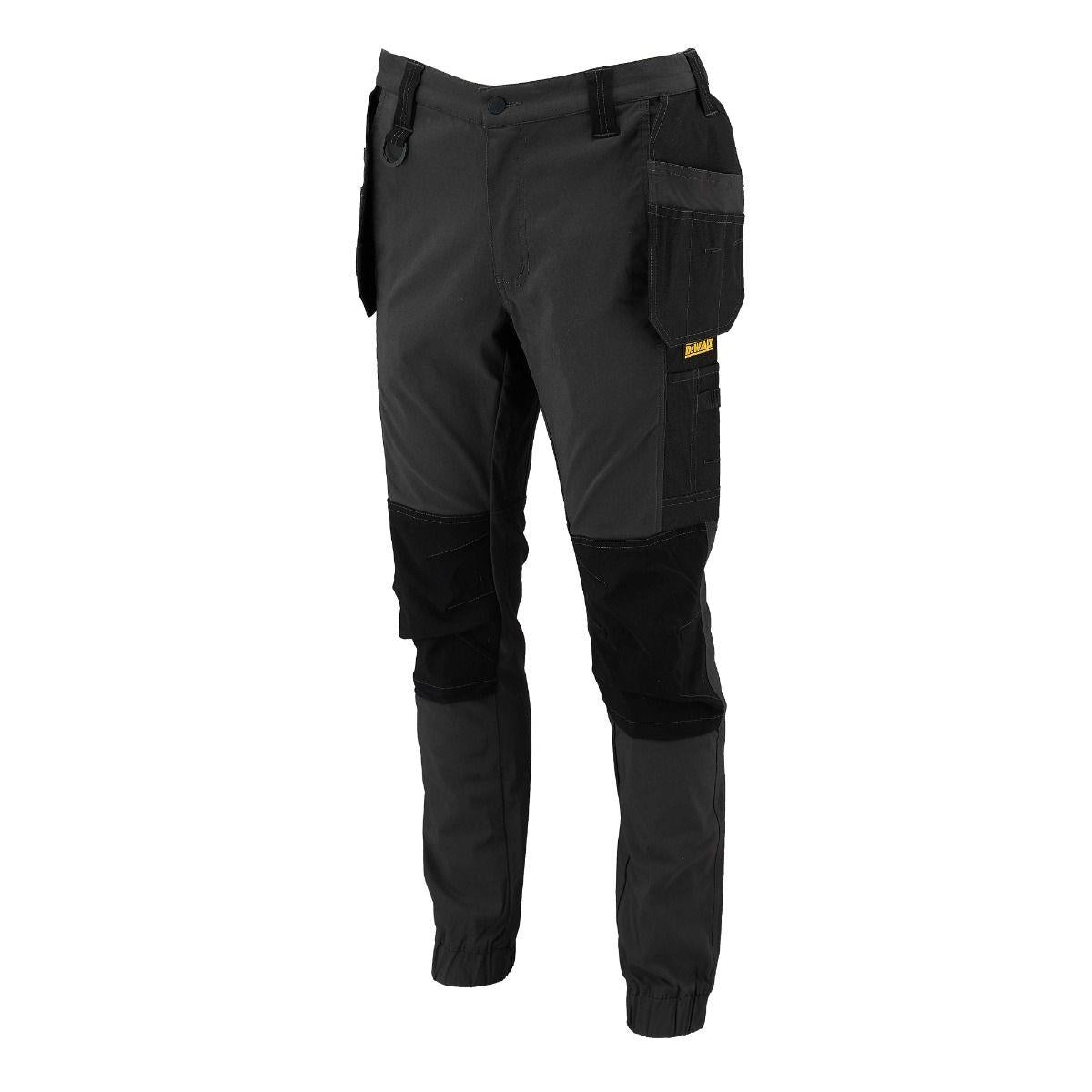 DeWalt Pritchard grey/black holster pocket elasticated hem stretch work trousers