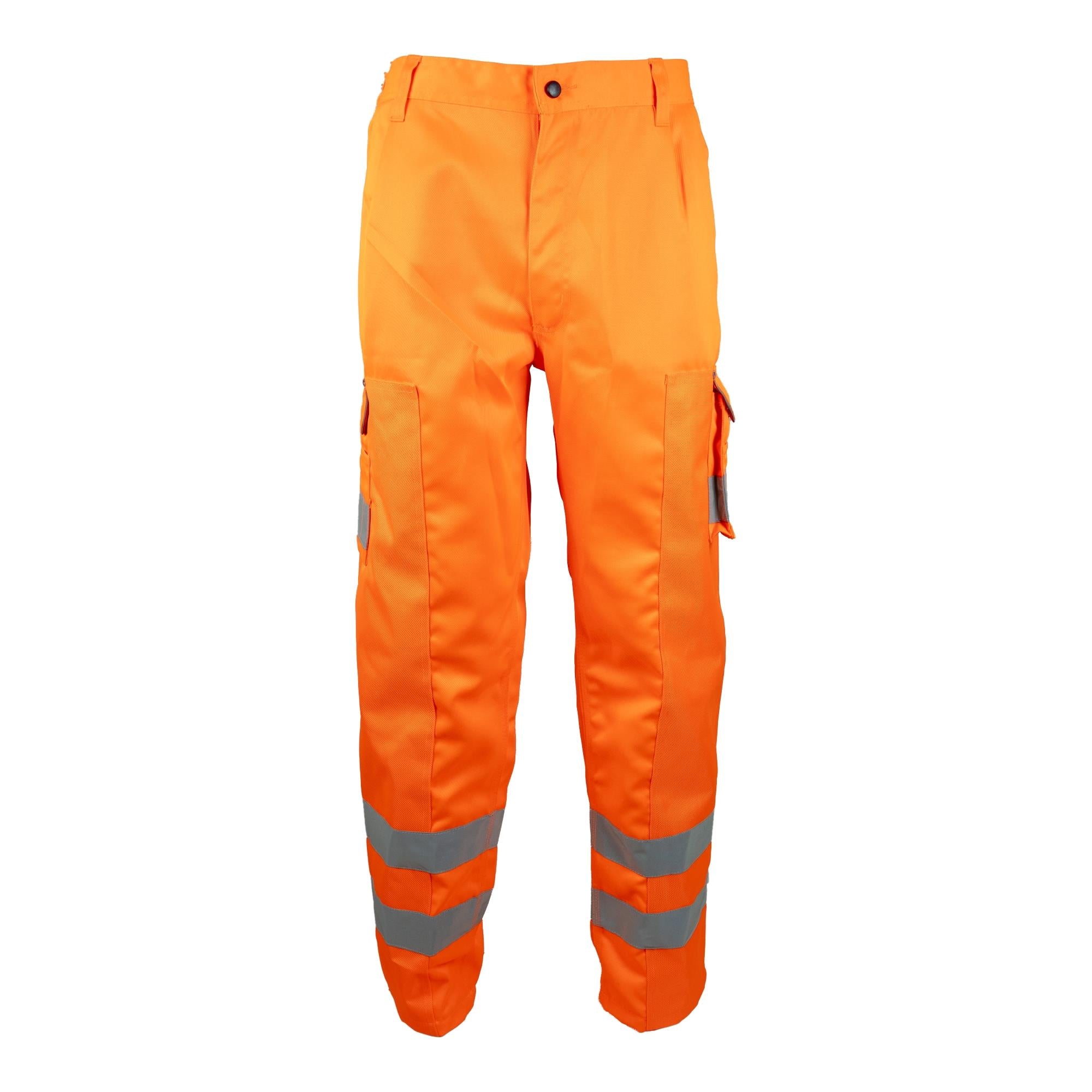 Himalayan orange hi-vis high visibility combat pocket work trousers H725