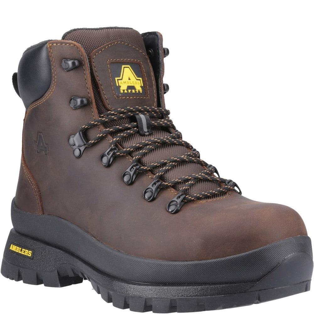 Amblers Grizedale S7 brown waterproof steel toe safety work hiker boots AS194