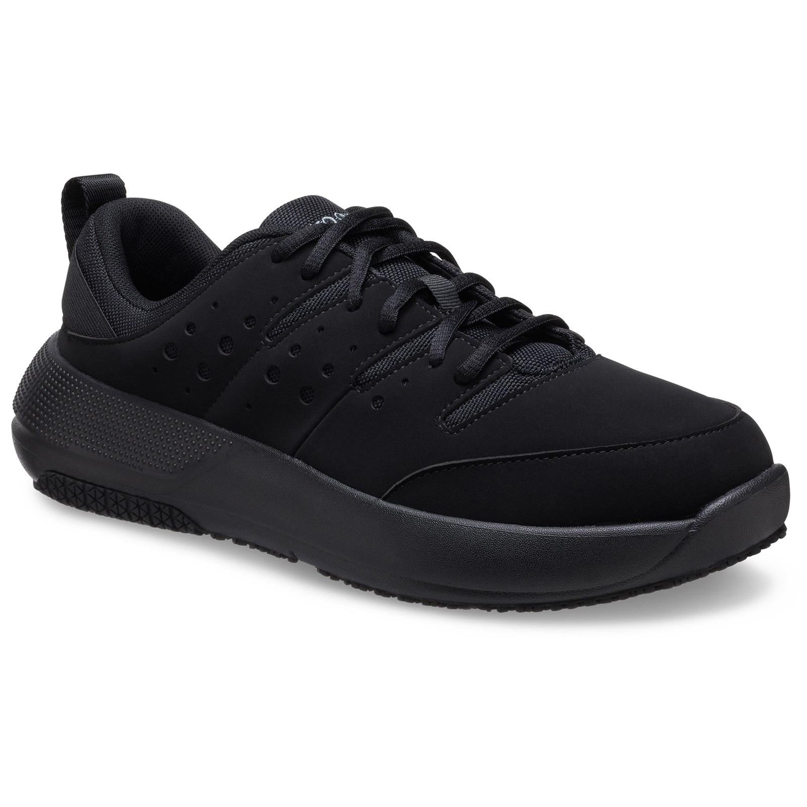 Crocs On the Clock mens black easy clean soft toe occupational work trainers