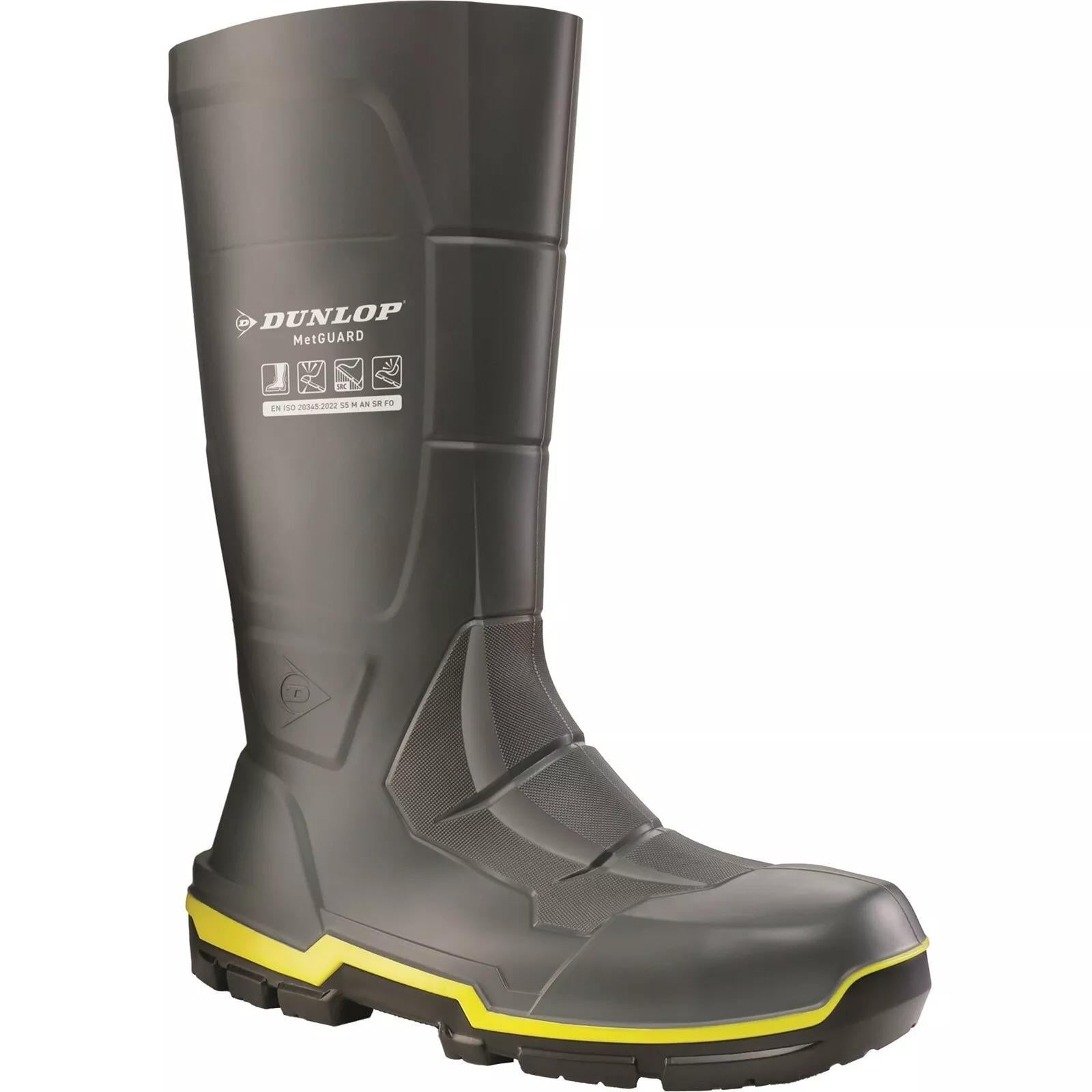 Dunlop MetGuard S5 metatarsal steel toe/midsole safety wellington boots MZ2LE03
