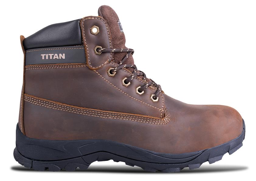Titan Jaguar S3 brown steel toe cap/midsole safety work boot