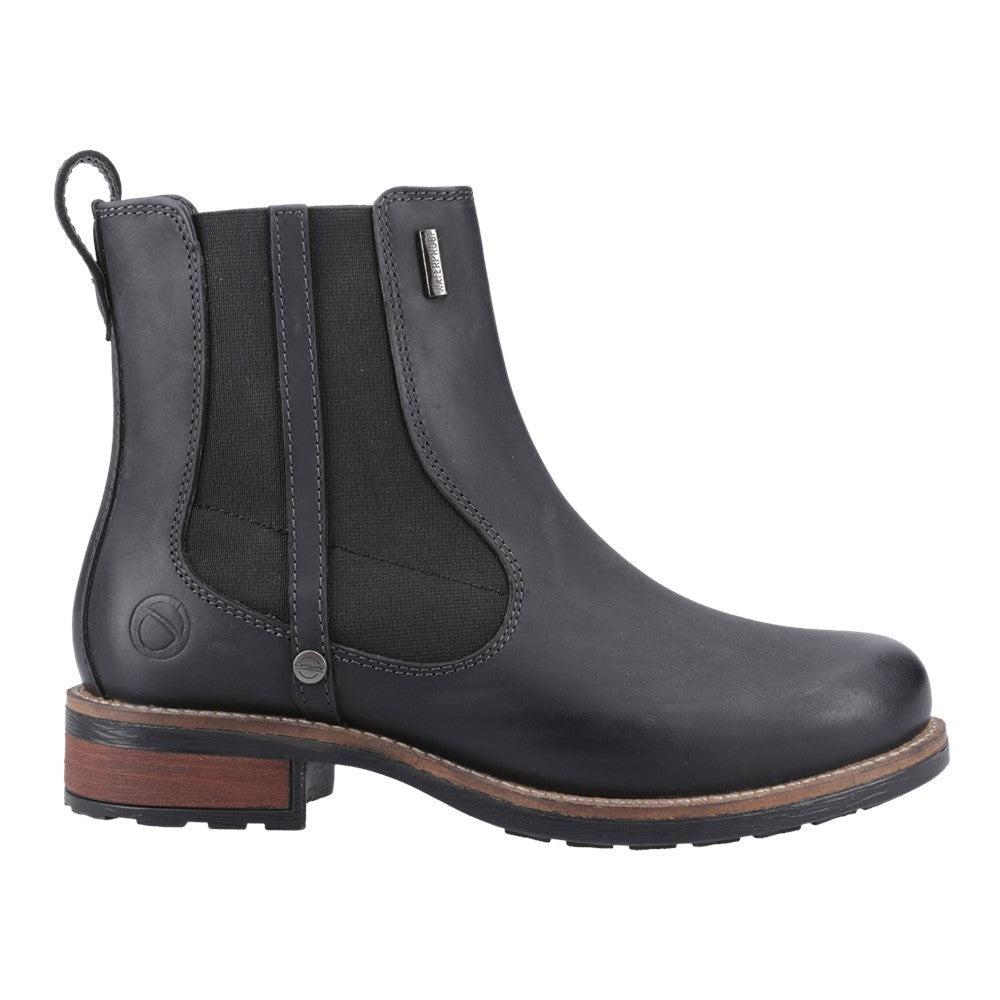 Cotswold Notgrove womens black waterproof ankle Chelsea boots