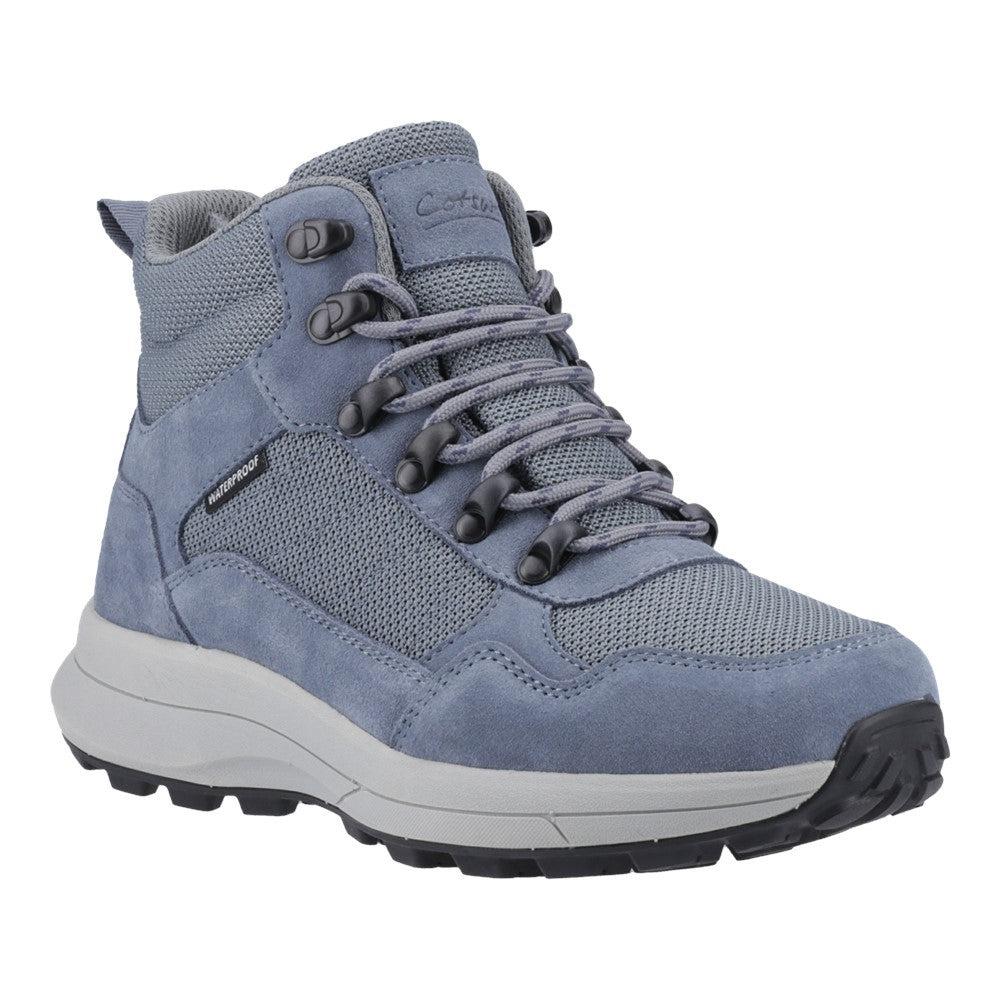 Cotswold Oddington womens blue waterproof lace up walking hiking boots