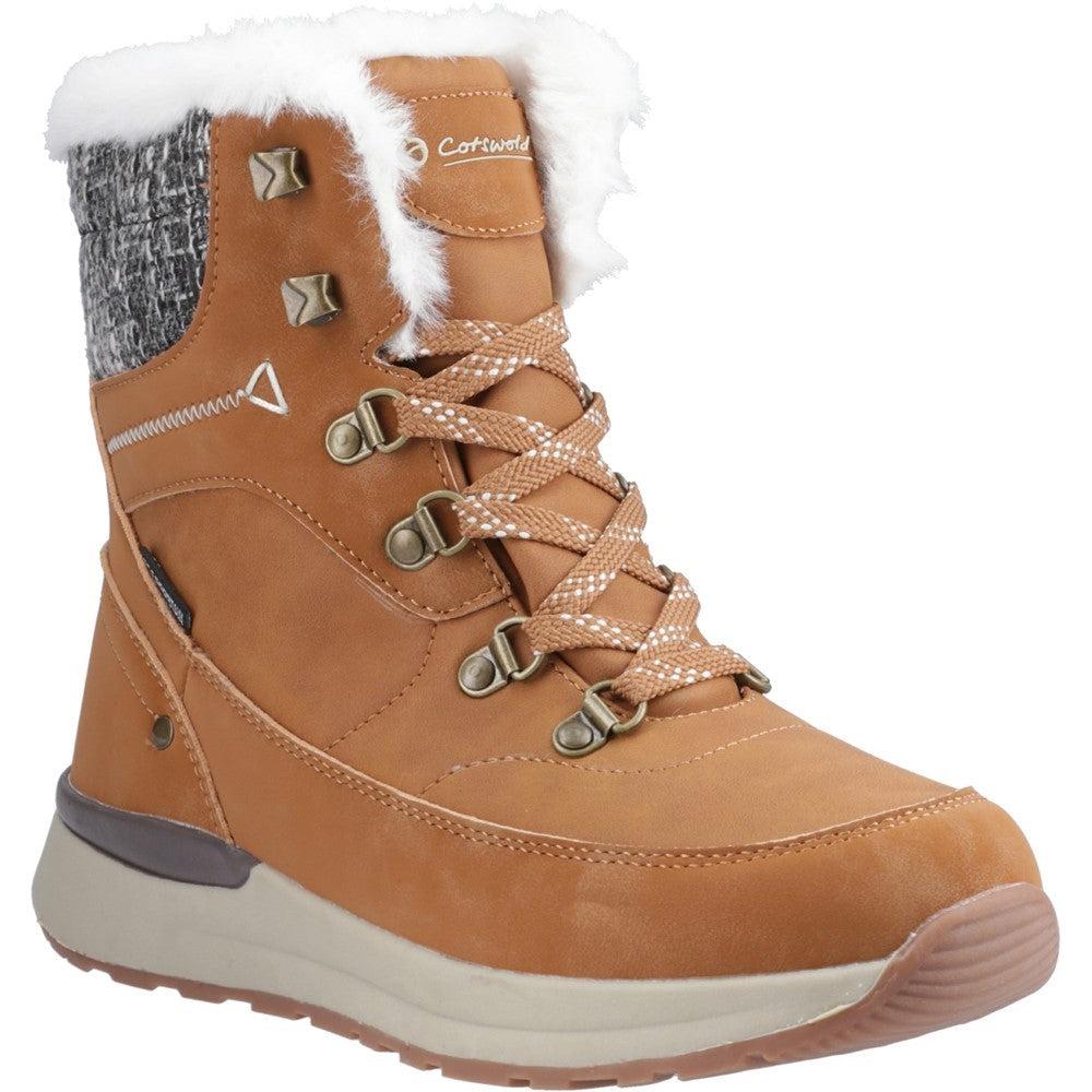 Cotswold Sheephouse womens tan memory foam waterproof walking hiking boots