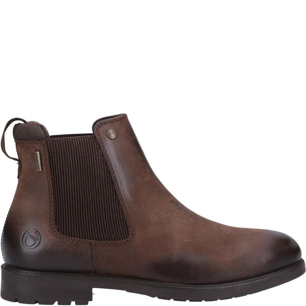 Cotswold Gretton brown leather memory foam waterproof Chelsea dealer boots