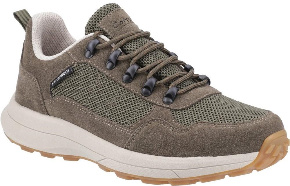 Cotswold Elmfield khaki waterproof walking hiking lace up trainers shoes