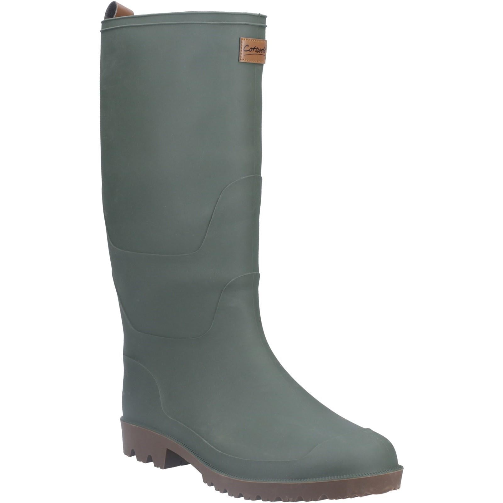 Cotswold Pendock green lightweight tall wellington boots