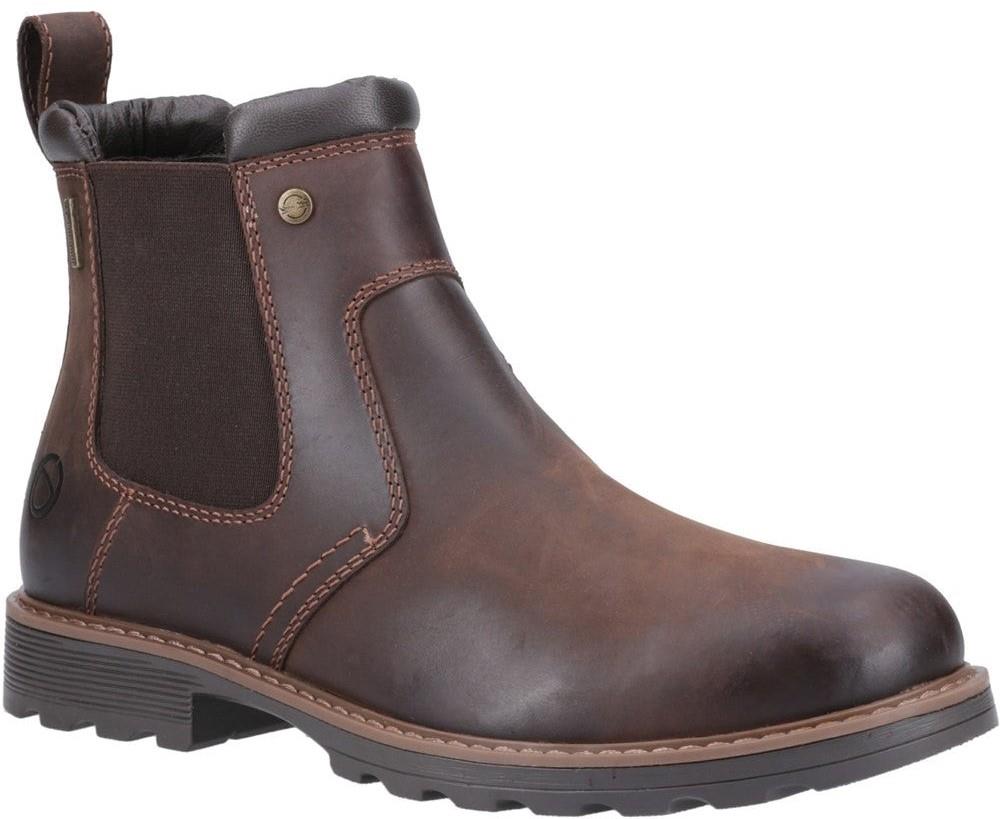 Cotswold Leafield brown leather waterproof Chelsea dealer boots