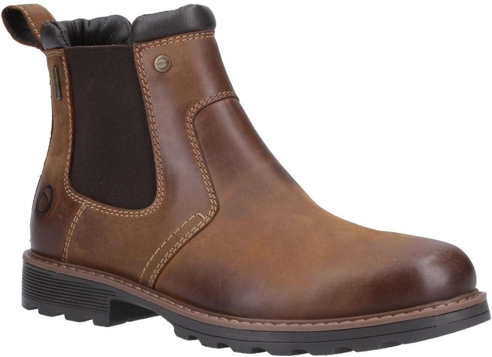 Cotswold Leafield tan leather waterproof Chelsea dealer boots