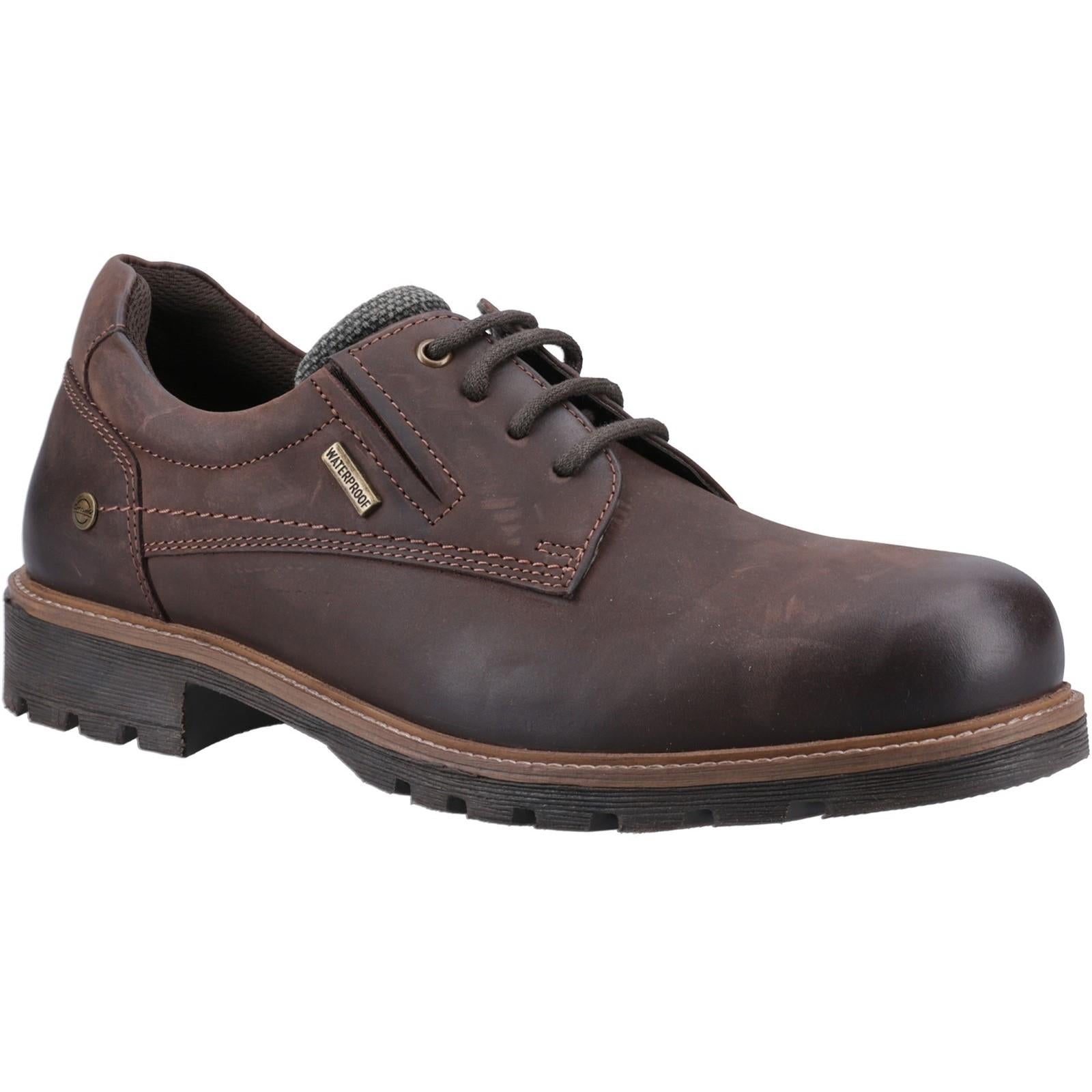 Cotswold Ebrington brown leather waterproof lace up shoes