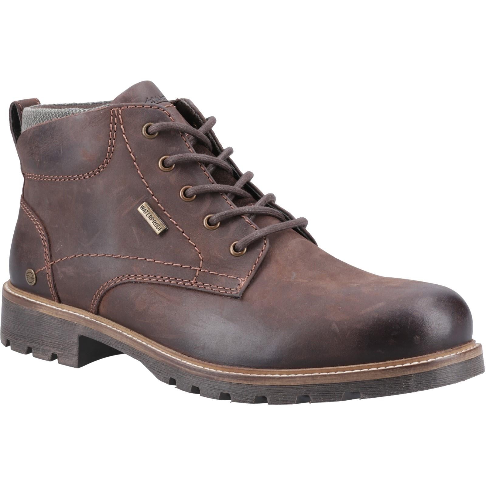 Cotswold Moreton brown leather waterproof lace up boots